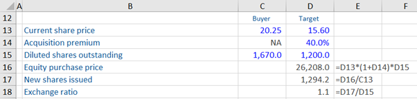 exchange-ratio-calculation