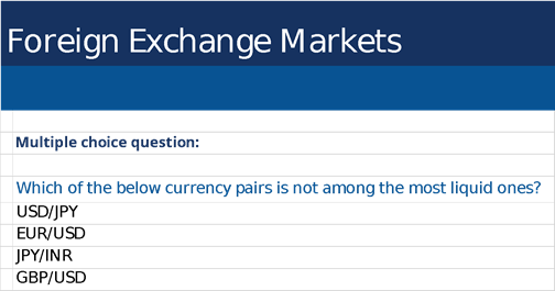 Foreign Exchange Market Multiple Choice Question