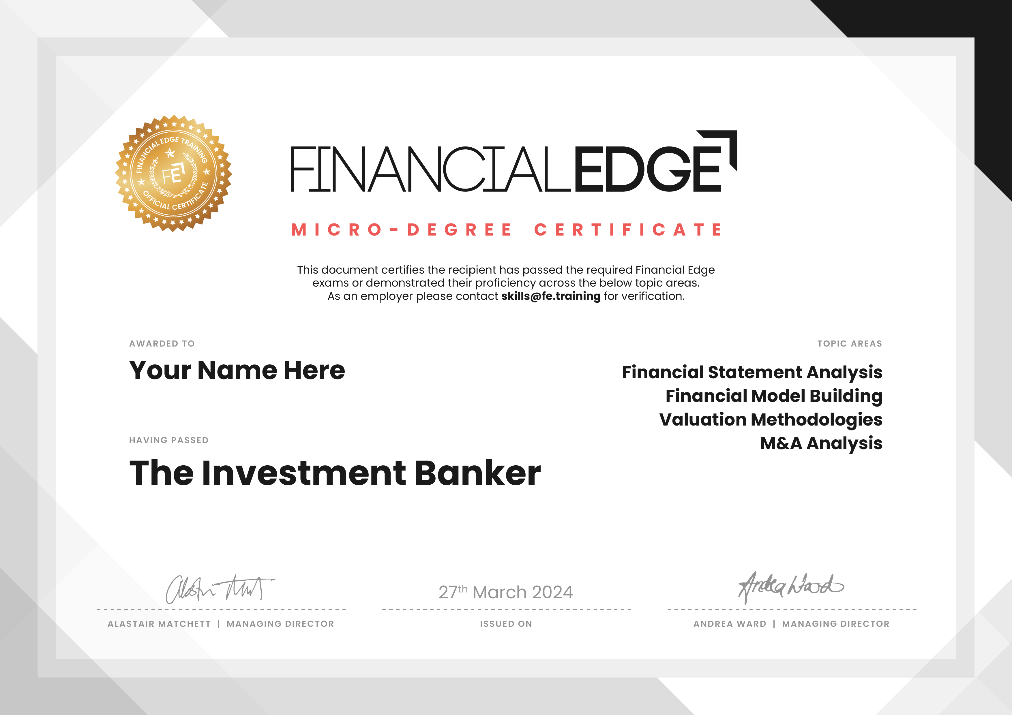 Best Investment Banking Course