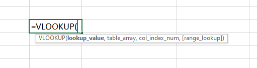 Vlookup Syntax