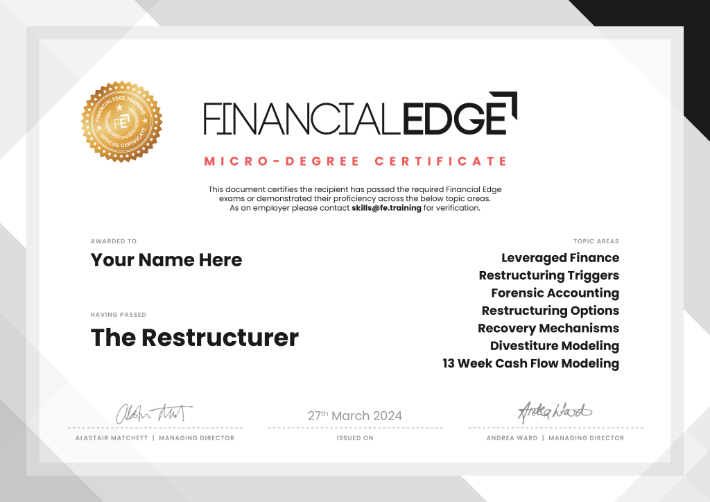 Best restructuring finance course
