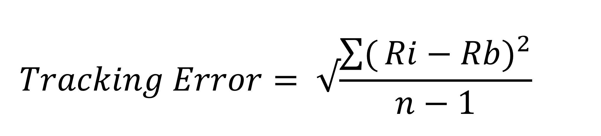 Tracking Error formula